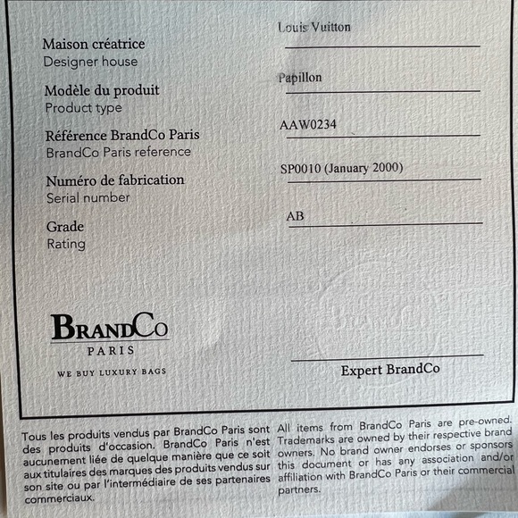 Authentic Louis Vuitton Papillon with certification - Picture 12 of 13